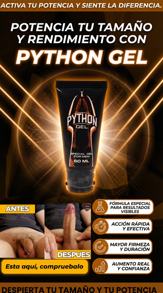 PYTHON GEL ALARGA & ENGROSA TU PENE| DURA MÁS EN LA CAMA Y VUÉLVETE UN SEMENTAL!🔥🥵